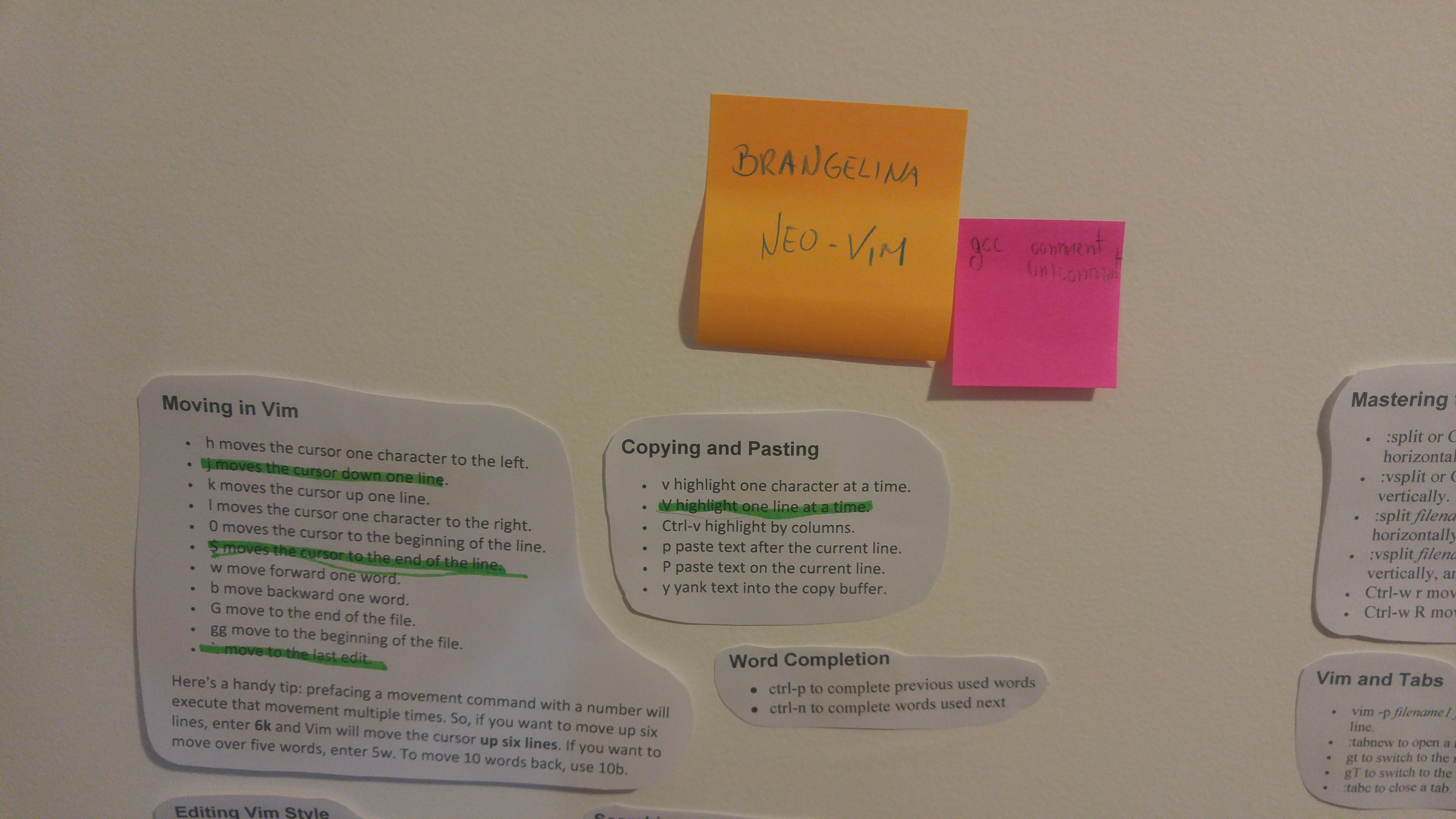 my vim commands wall