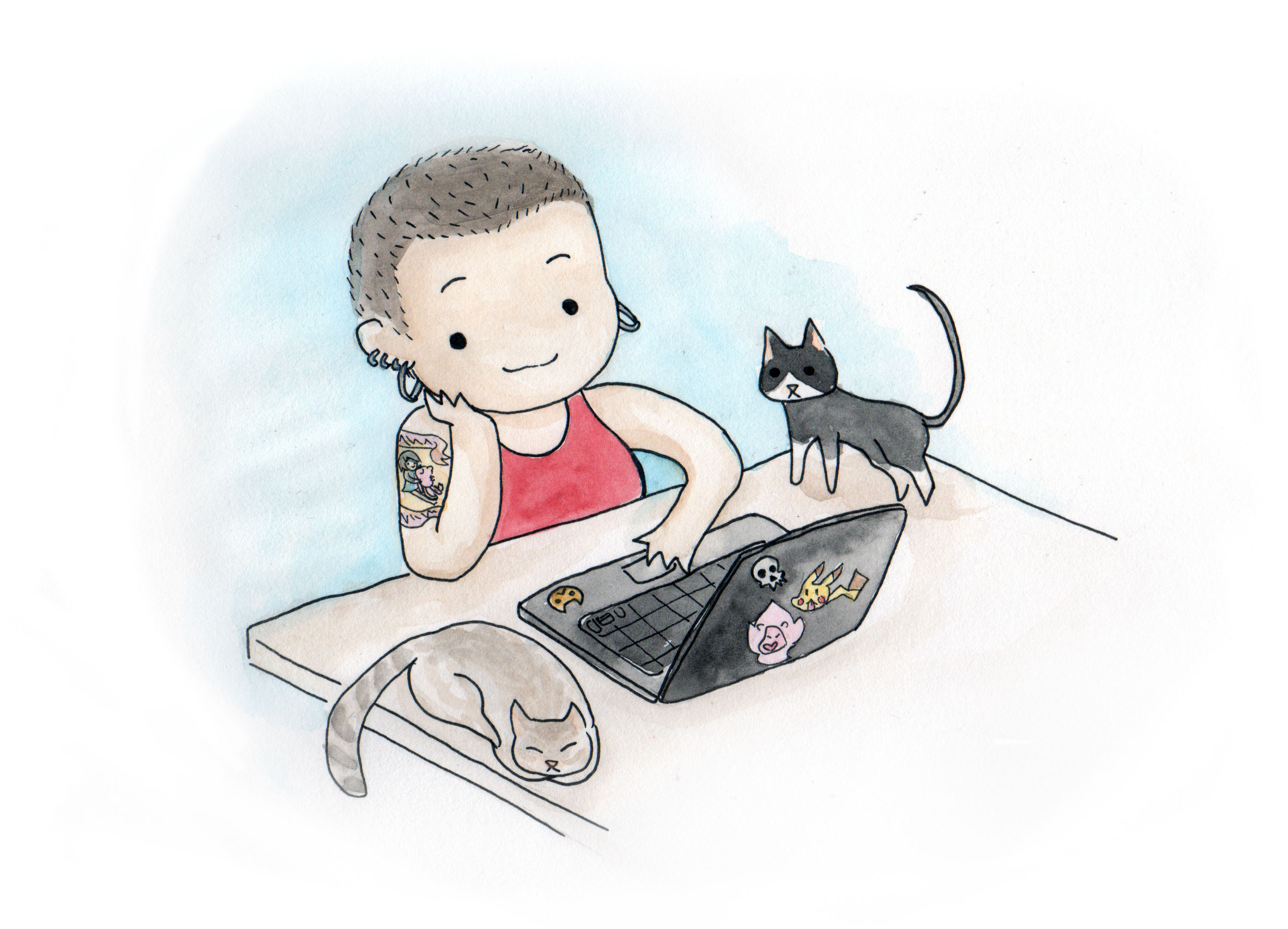 my pc my cats and me